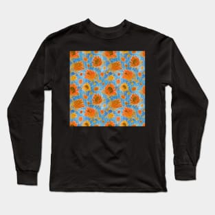 Australian Native Floral Pattern - King Protea Illustrations Long Sleeve T-Shirt